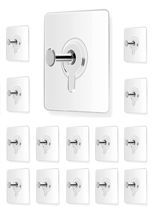 RUDVED Photo Frame Hooks for Wall Without Drilling, Self Adhesive Hooks for Wall Heavy Duty Strong Nail Free for Hanging Photo Frame, Wall Clock, Kitchen Accessories Items (Pack of 10) - Image 1